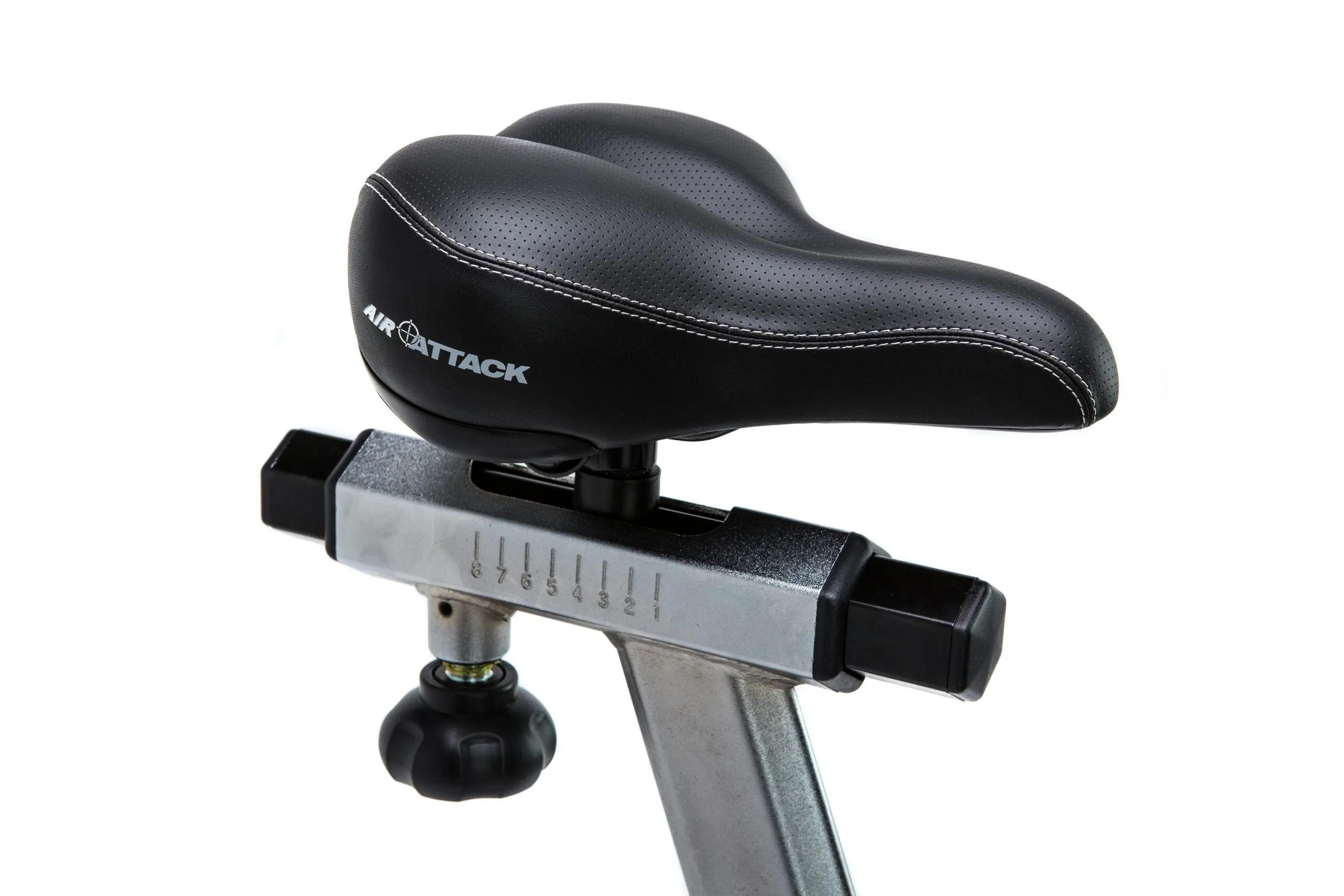 Attack Fitness Air Bike with Console, Upright Bikes, Yoga bolster pillow