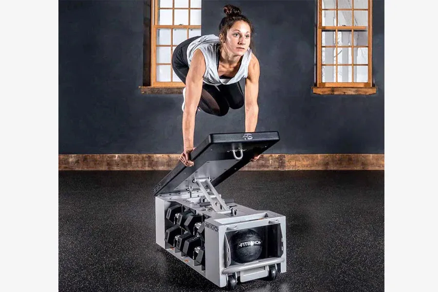 FITBENCH STUDIO Weight Bench, Protein shaker bottle