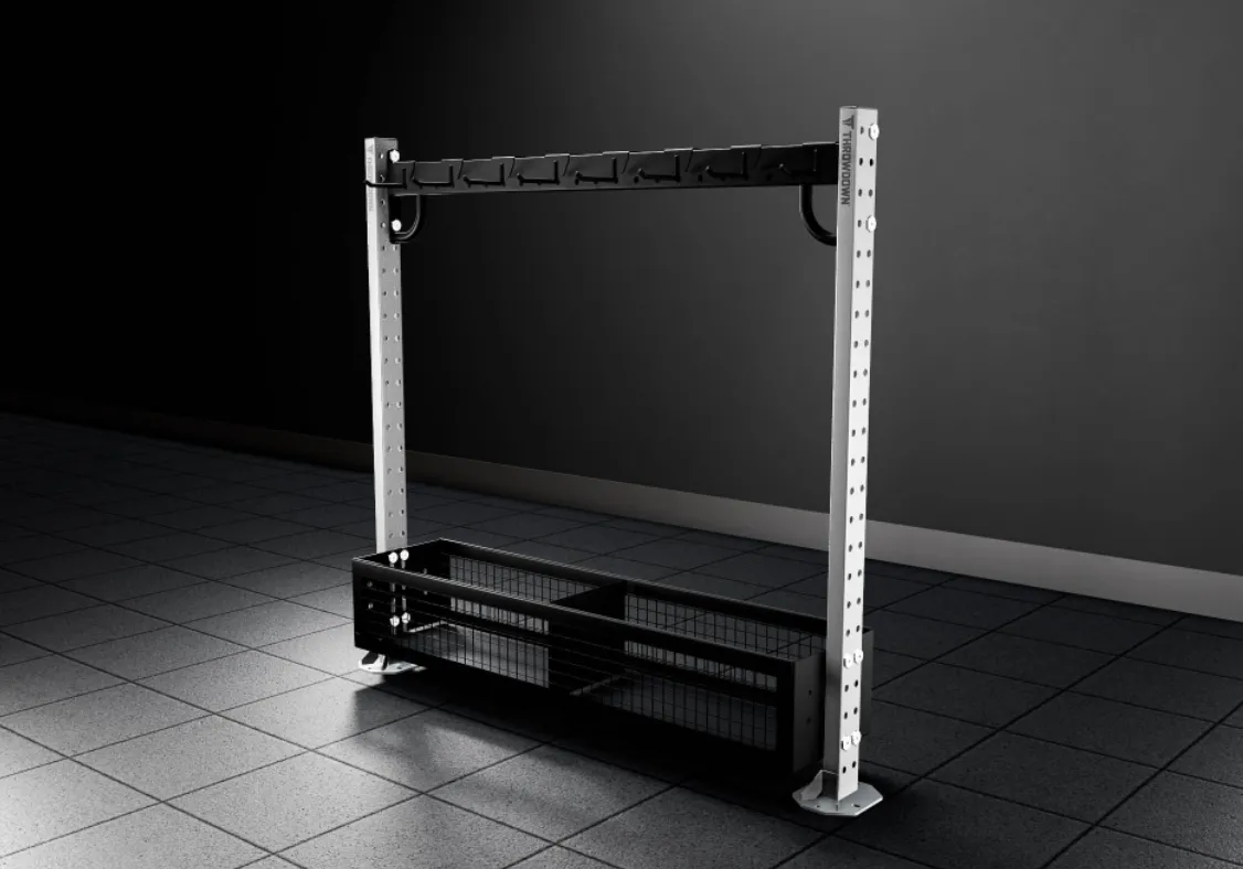 THROWDOWN XTR Suspension Storage Rack (6ft), Bodyweight Training, Plates, Compact gym equipment for small spaces