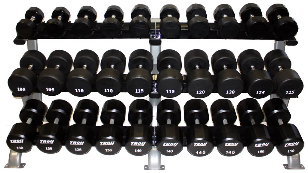 TROY 15 Pair Dumbbell Rack, Swiss,Gym Balls