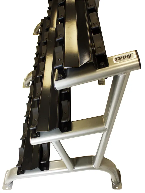 TROY 15 Pair Dumbbell Rack, Round Dumbbells, Recovery,Stretching