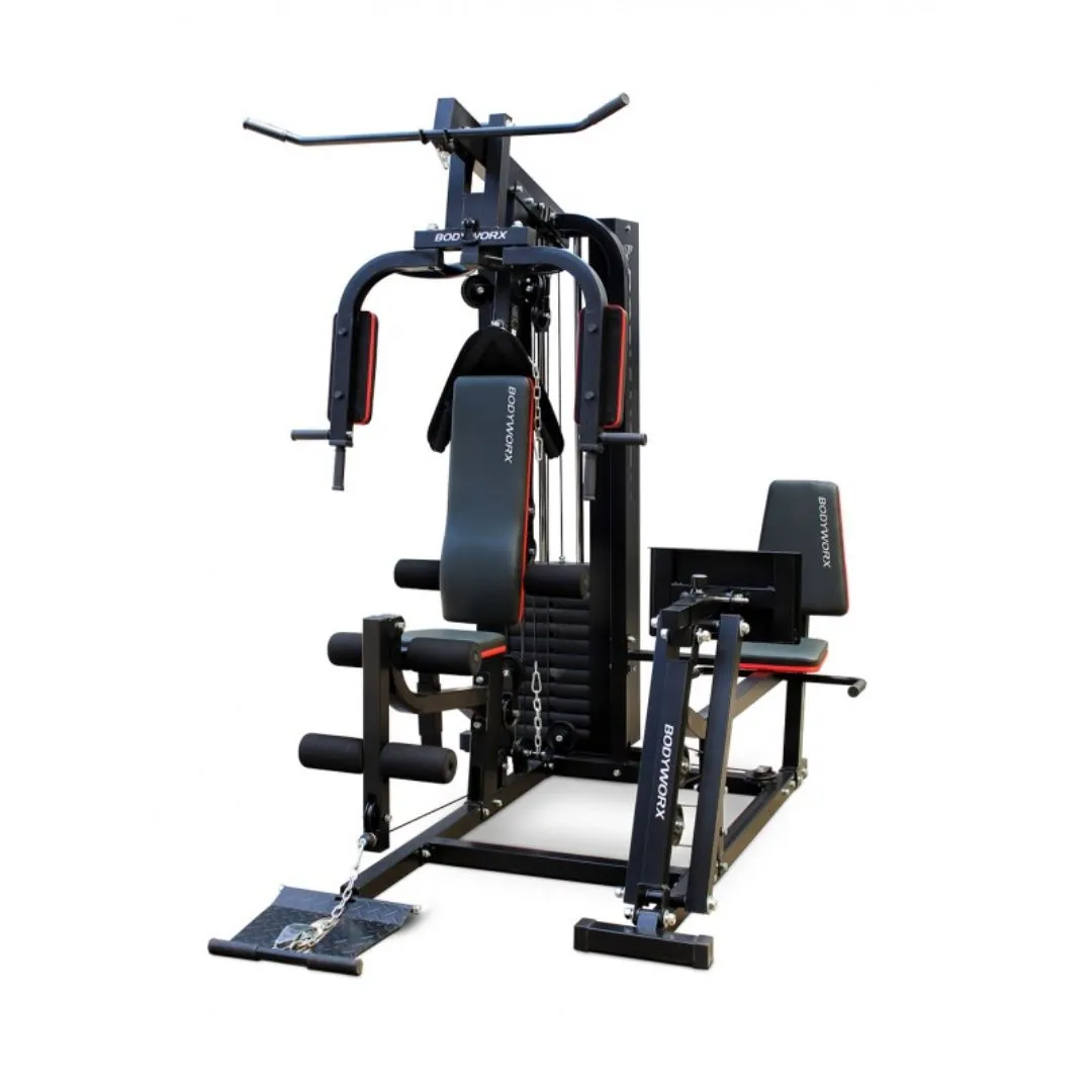 Bodyworx Home Gym with 97kg Weight Stack, Portable pull up station