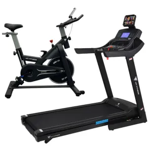 Top-Rated Hit Fitness H5 Treadmill and G7 Pro Exercise Bike | Bundle Upgrade Your Gear, Mats