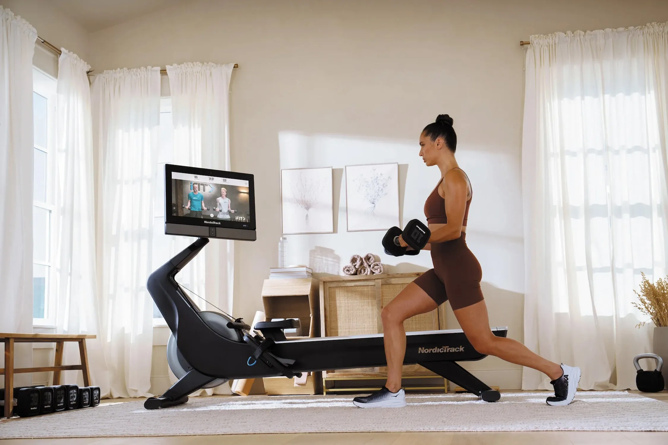 NordicTrack NEW RW900 Rower (SUMMER SALE), Anti-blister socks, Weight Plate Storage
