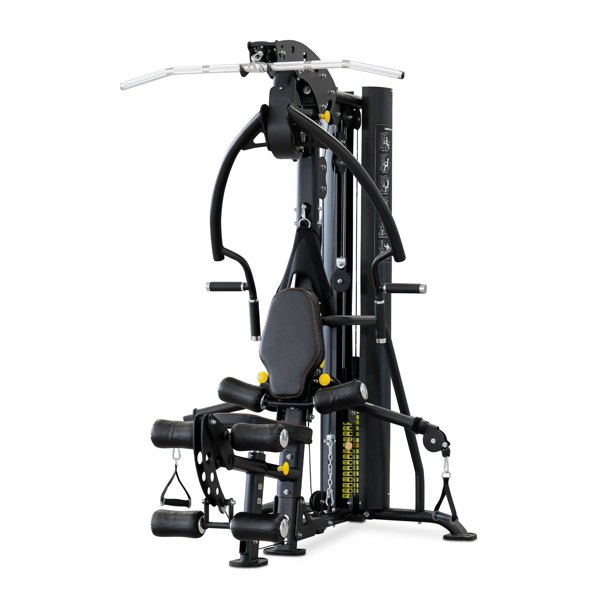Reeplex Phoenix Multi Gym With 90kg Steel Weight Stack, Weight Bar Collars, Recumbent Bikes