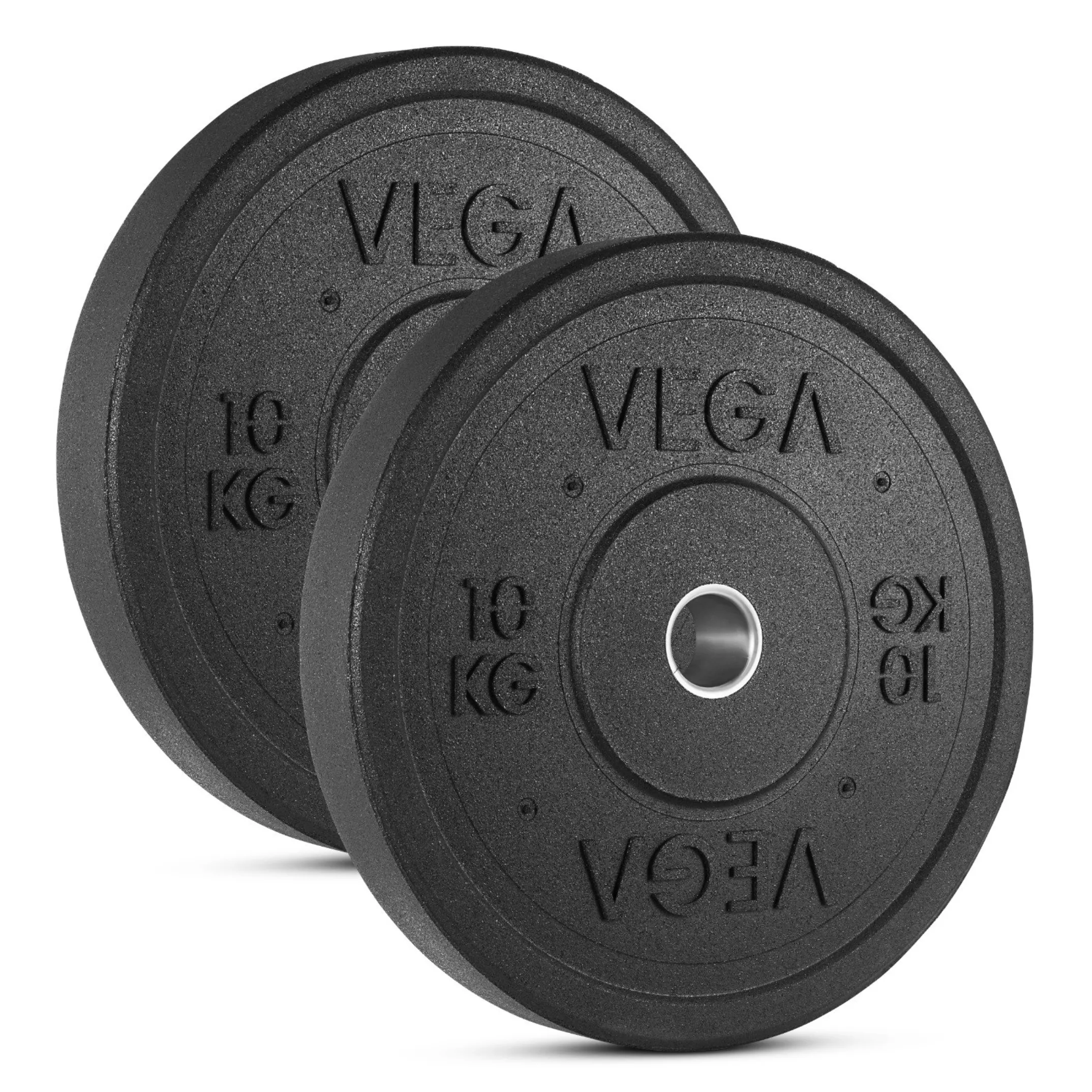 VEGA Fitness ECO Rubber Crumb Olympic Bumper Plates - 200kg Set, Sit Ups,Push Ups, Weight Plate Sets