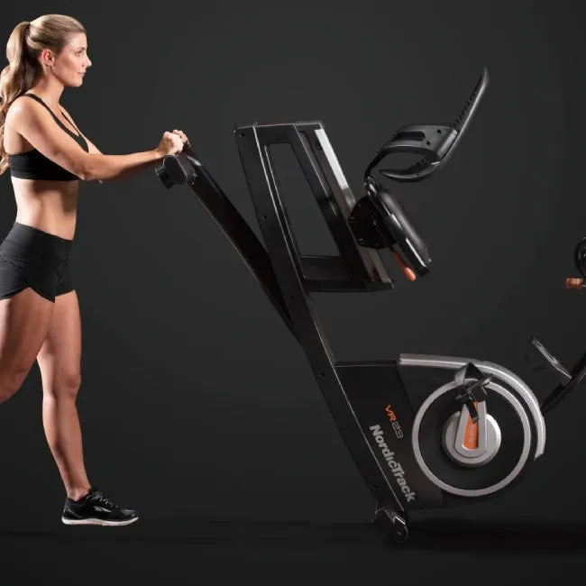 NordicTrack VR21 Recumbent Exercise Bike, Skipping Ropes, Ab roller wheel