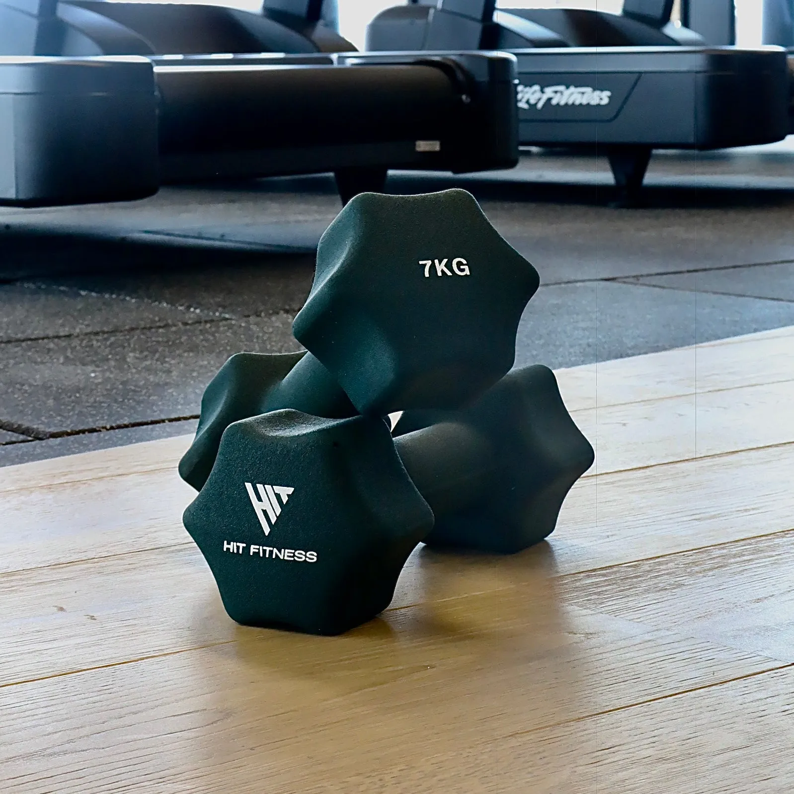 Hit Fitness Neoprene Studio Dumbbells | 7kg Pair, Bootcamp, Exercise Mats