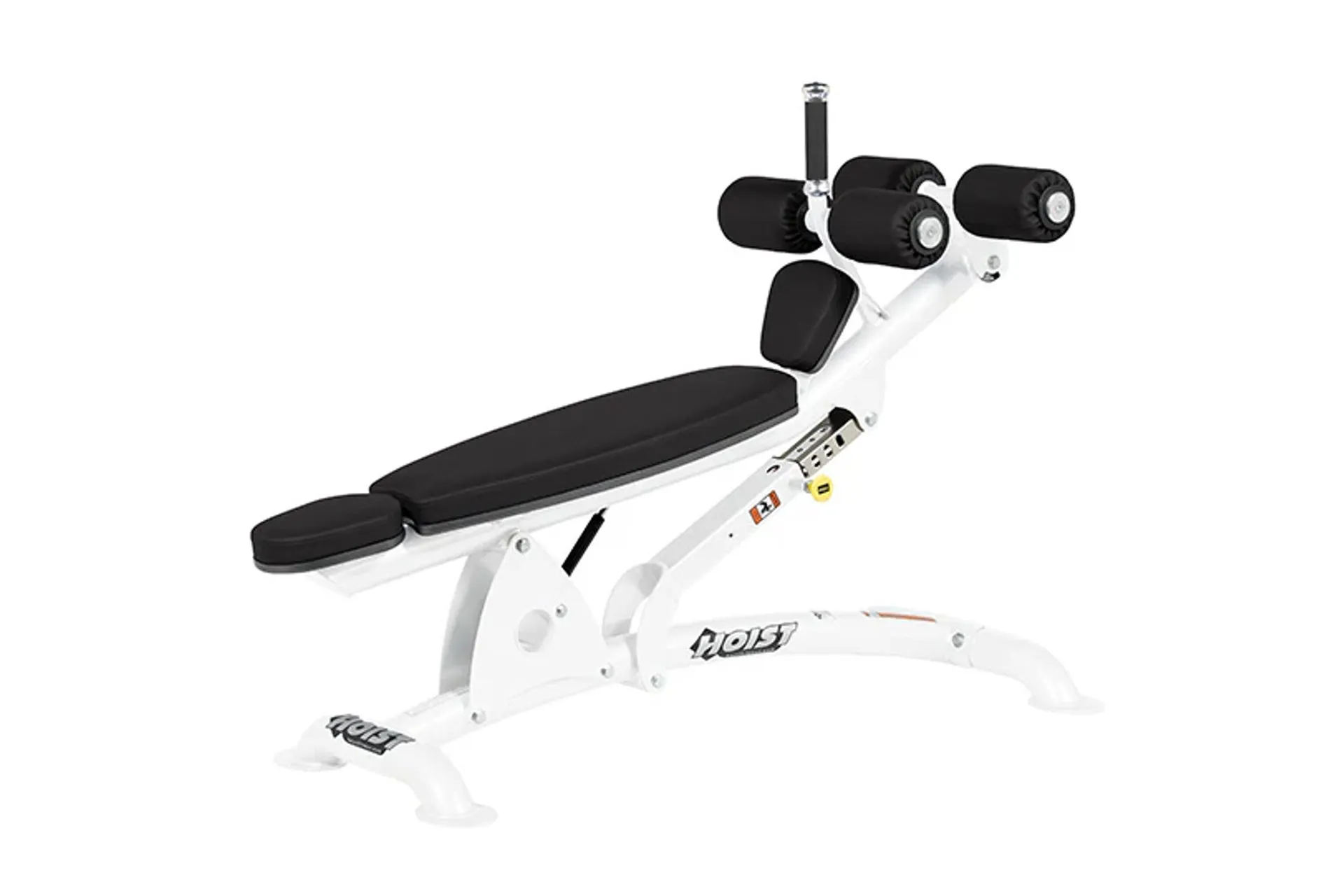 Hoist Adjustable Decline AB Bench (CF-3264), Single Stations, Bands,Tubing, Rubber Gripped Olympic Plates