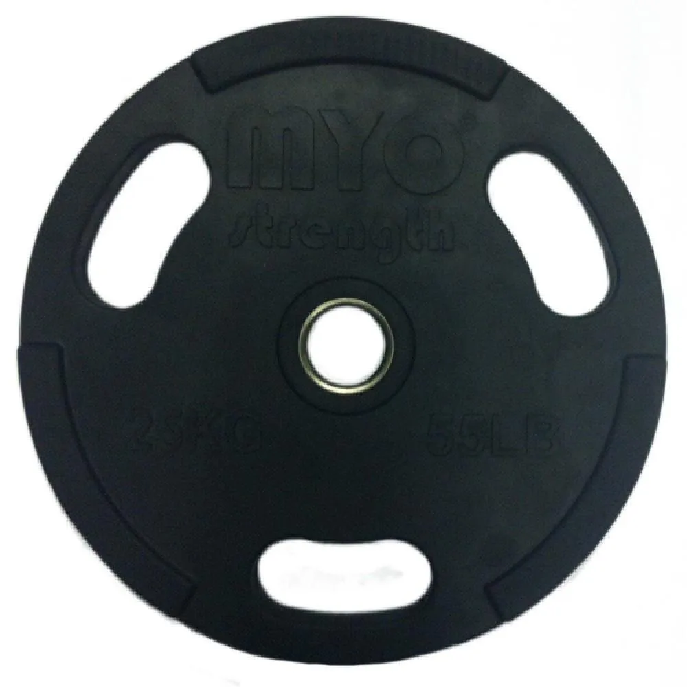 MYO Strength Olympic Disc - Rubber Coated Black, Slam Balls, Yoga Sustainable Range