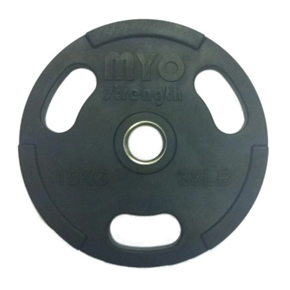 MYO Strength Olympic Disc - Rubber Coated Black, Rollable Sled Track