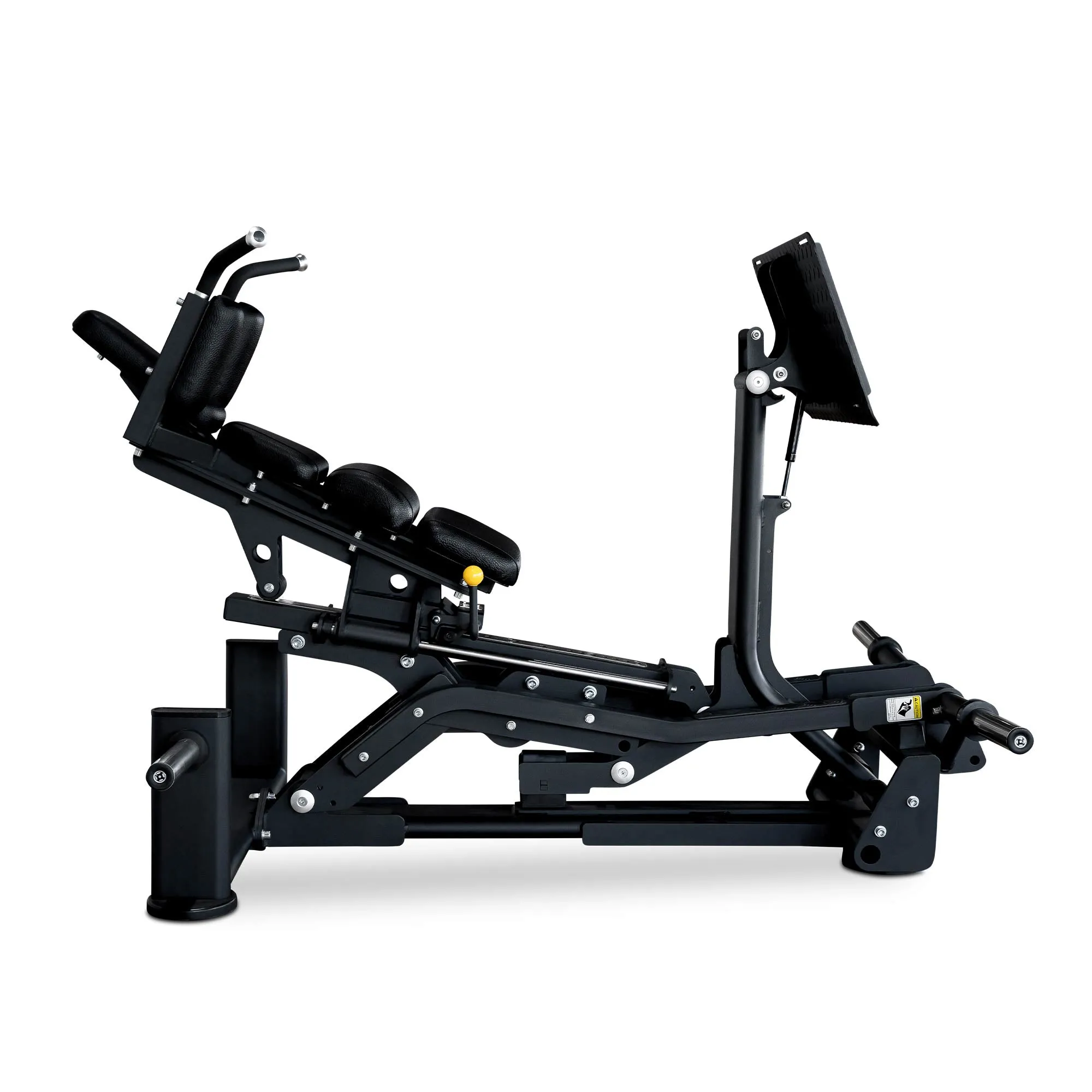 Reeplex Commercial Plate Loaded Lying Hack Squat Rival Series, Adjustable bench for home gym, Steps,Decks