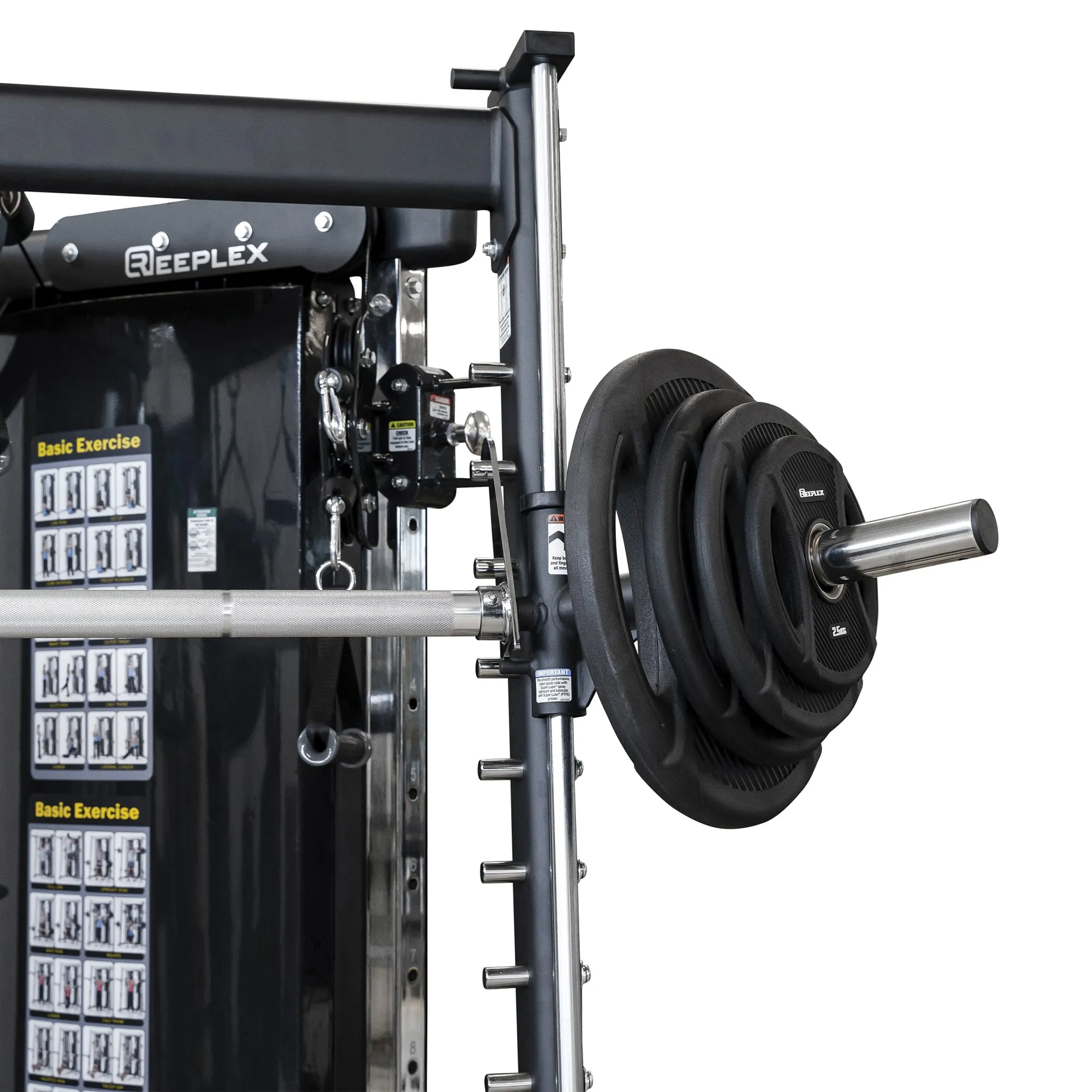 Reeplex Edge Multi-Functional Trainer with Corner Smith Machine, Bikes, Leg Curls,Extensions,Calf Presses