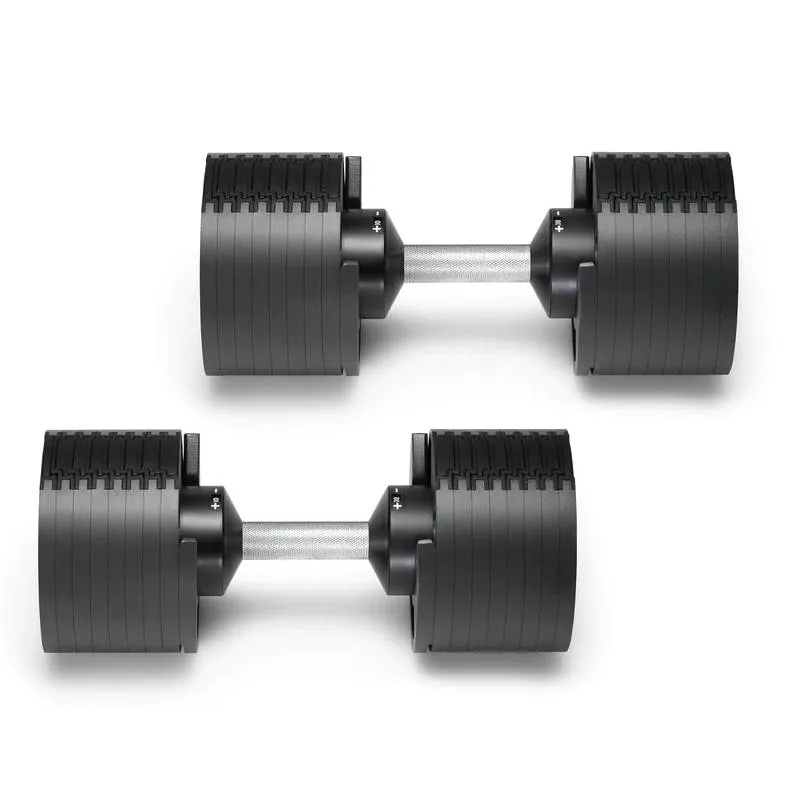 SMRTFT Nobells - 5-80lb Adjustable Dumbbell Pair - Classic, Center Drive
