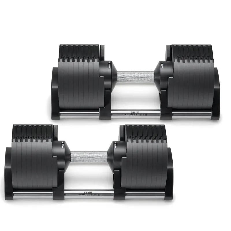 Trending Now SMRTFT Nobells - 5-80lb Adjustable Dumbbell Pair - Classic The Choice is Clear, Core and Abs, Yoga Props