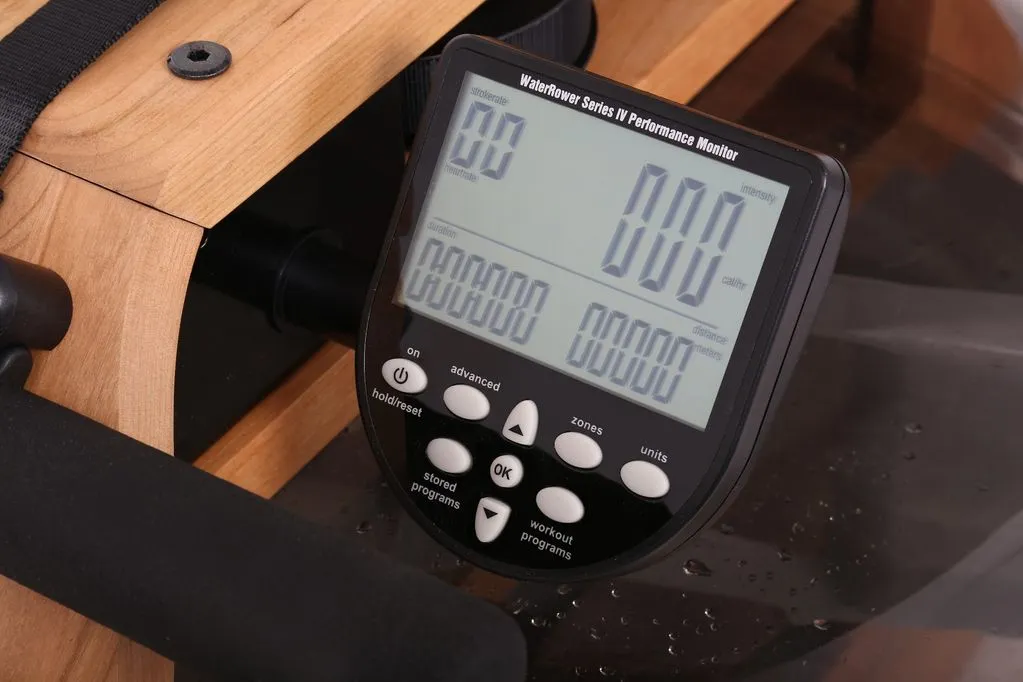 WaterRower Original  - Cherry with S4 Performance Monitor, Weight Plates, Ankle support brace