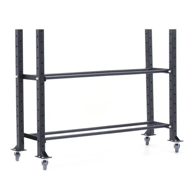Trending Now XM Fitness 2 Tier Ball/Plate Storage Rack - 6ft Upgrade Your Gear, Olympic weight plates, Studio Dumbbells, Squat Racks