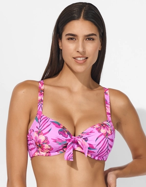 Tropic Radiance Underwired Bikini Top - Electric Pink