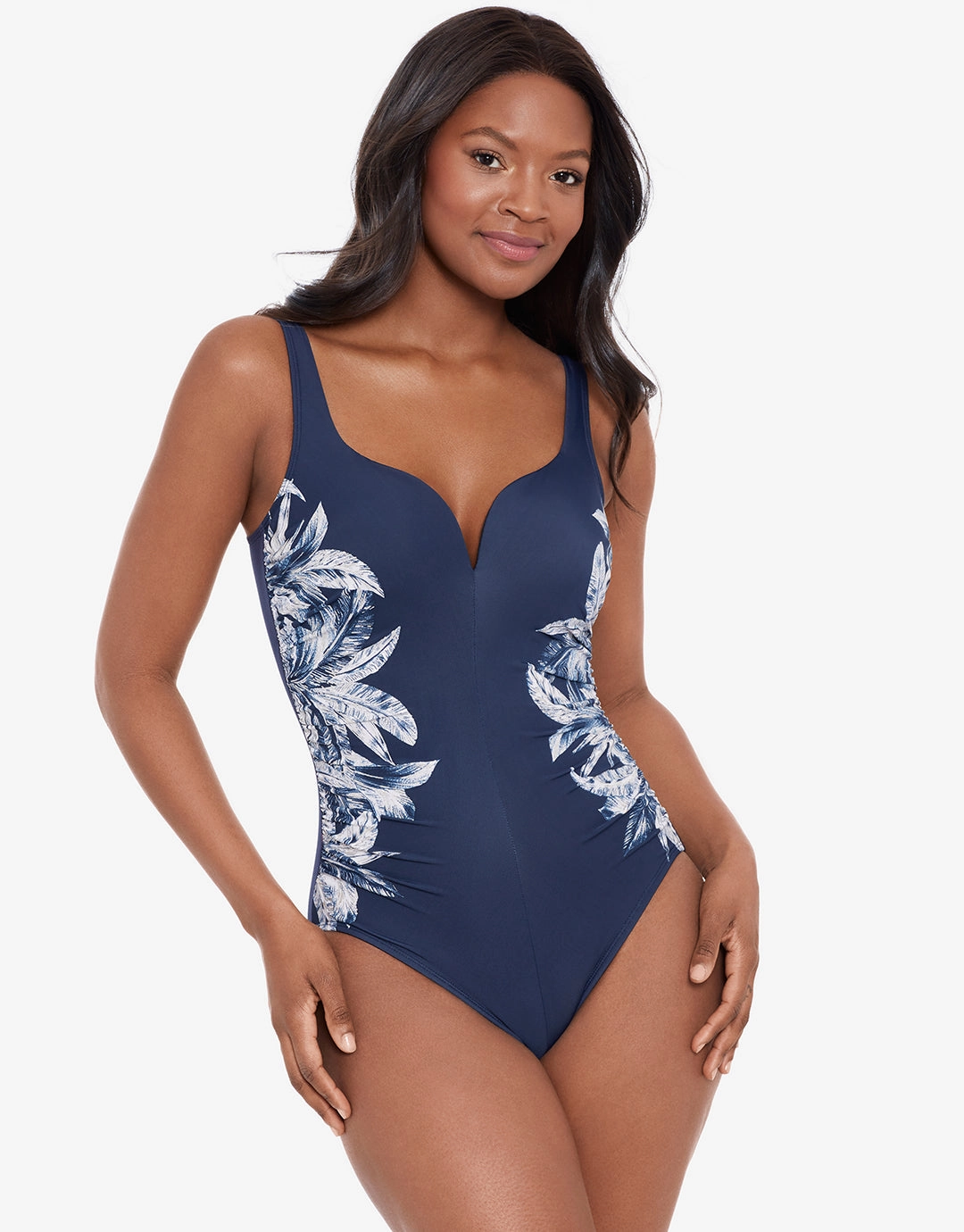 Tropica Toile Temptress Swimsuit - Navy White