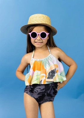 Tropical Night | Mini Down in Front Ruffle Bottoms