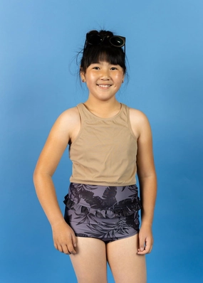 Tropical Night | Youth Mid-Ruffle Bottoms