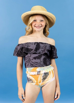 Tropical Night | Youth Ruffled Around Top