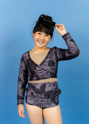 Tropical Night | Youth Wrap Top Rashguard