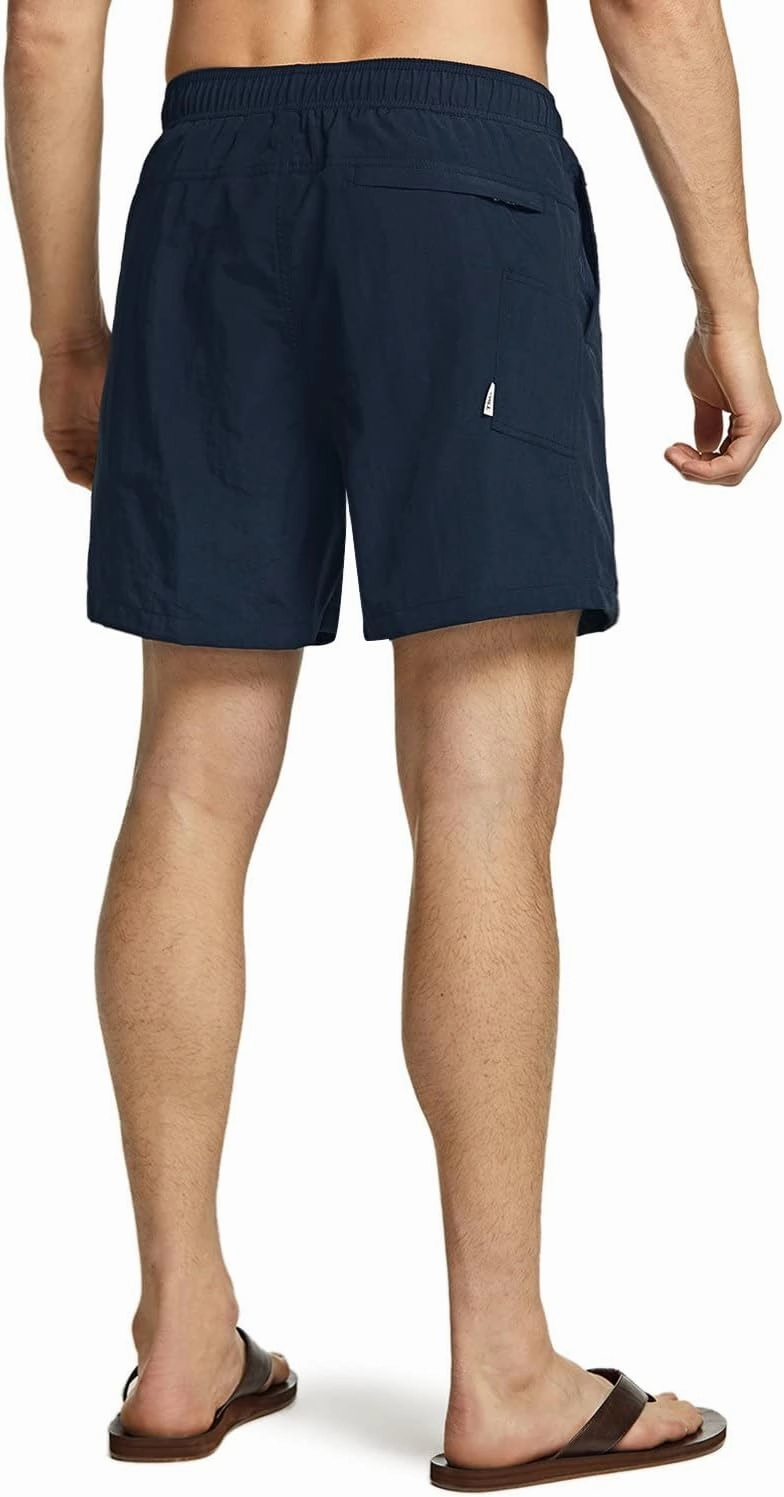 TSLA Men's Swim Trunks, Quick Dry Beach Swimming Board Shorts, Bathing Suits with Inner Mesh Lining and Pockets
