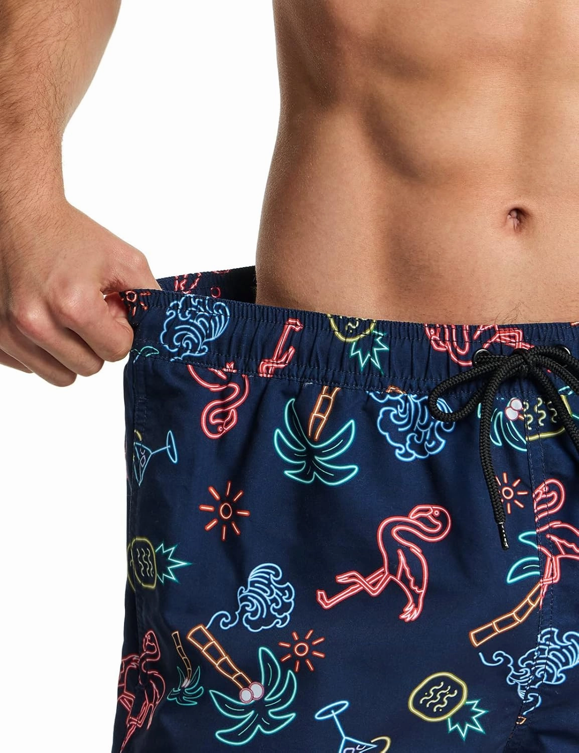 TSLA Men's Swim Trunks, Quick Dry Beach Swimming Board Shorts, Bathing Suits with Inner Mesh Lining and Pockets