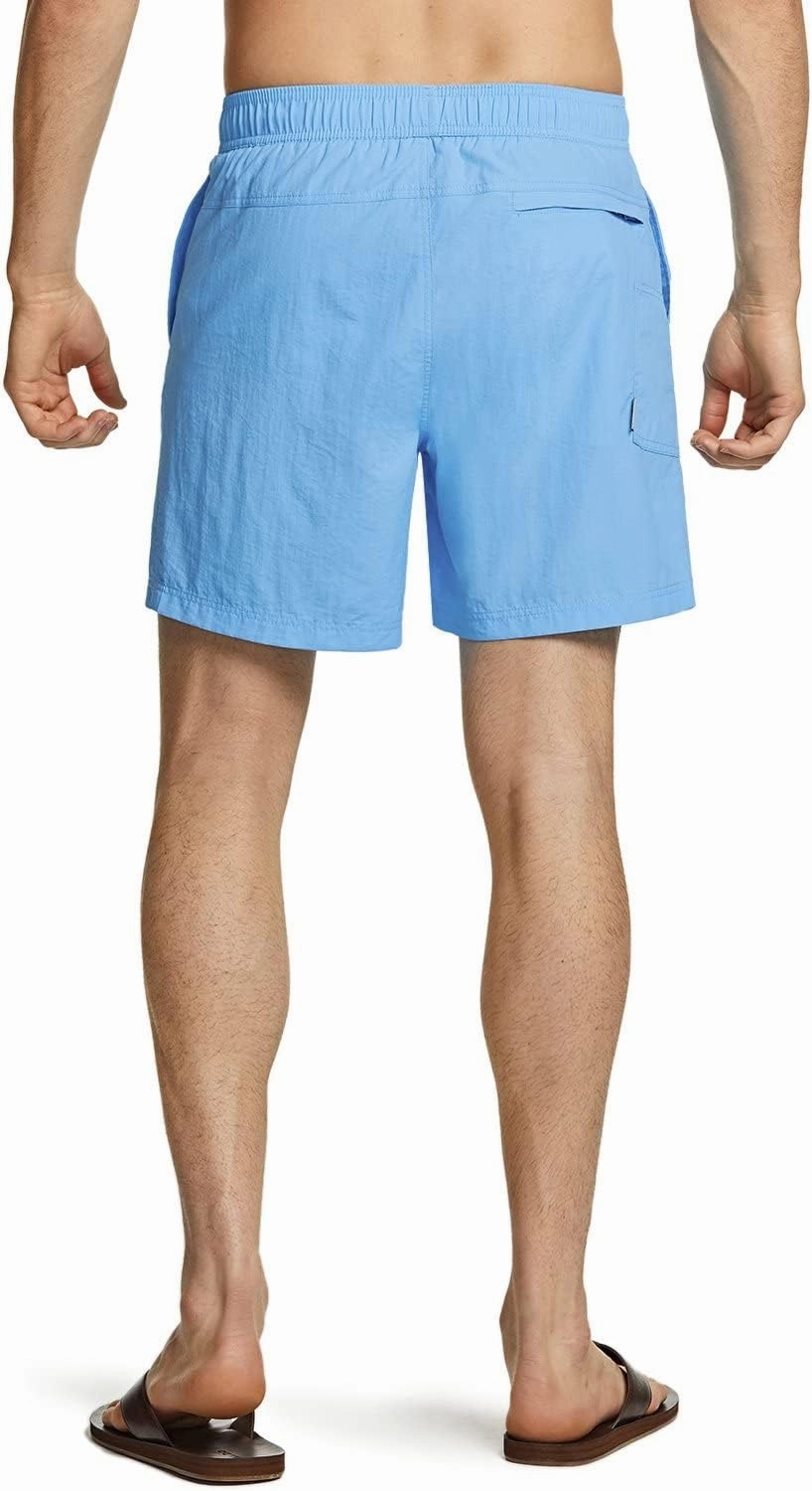 TSLA Men's Swim Trunks, Quick Dry Beach Swimming Board Shorts, Bathing Suits with Inner Mesh Lining and Pockets