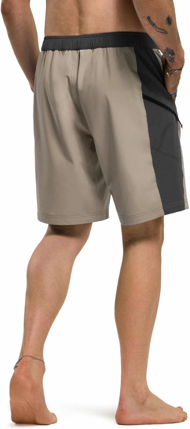 TSLA Men's Swim Trunks, Quick Dry Swimming Beach Board Shorts, Lightweight Swimwear Bathing Suits with Pockets