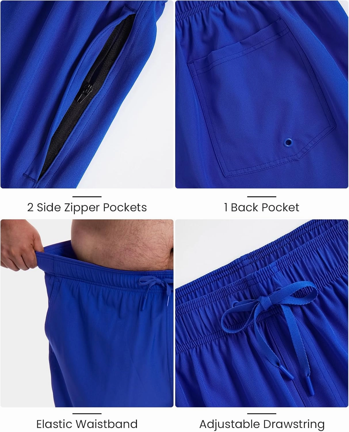 TTZ Mens Big and Tall Swim Trunks (2X-6X)