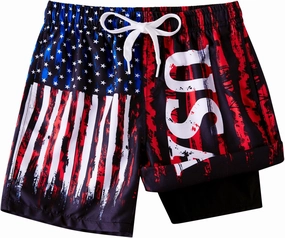 TUONROAD Boys Swim Trunks with Compression Liner Quick Dry Board Shorts with Boxer Brief Lined Bathing Suit 8-20 Years