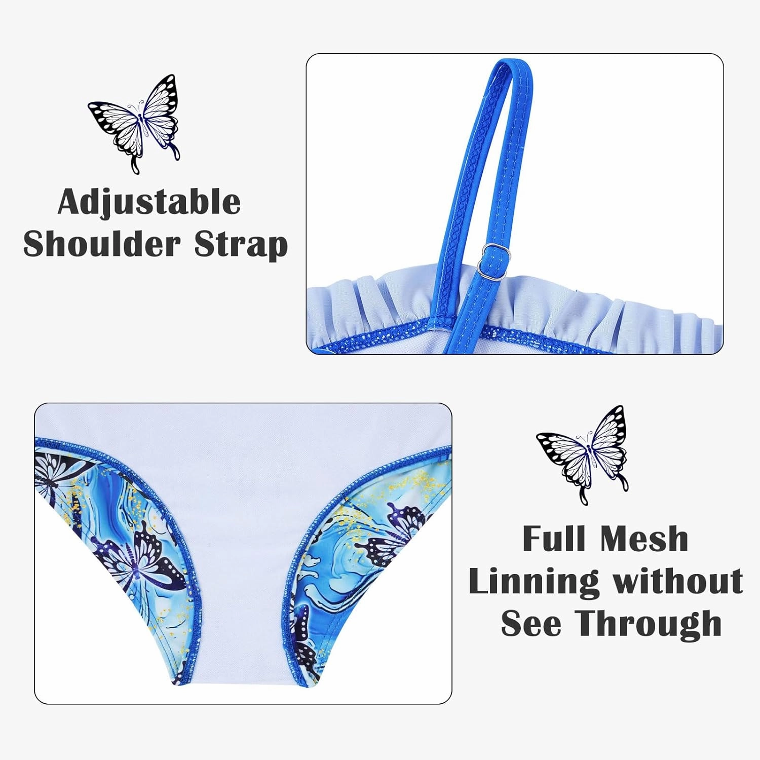 TUONROAD Girls 3 Pieces Bikini Bathing Suit with Rash Guard Pants Quick Dry Swimsuit Cover-Up Sets 6-12T