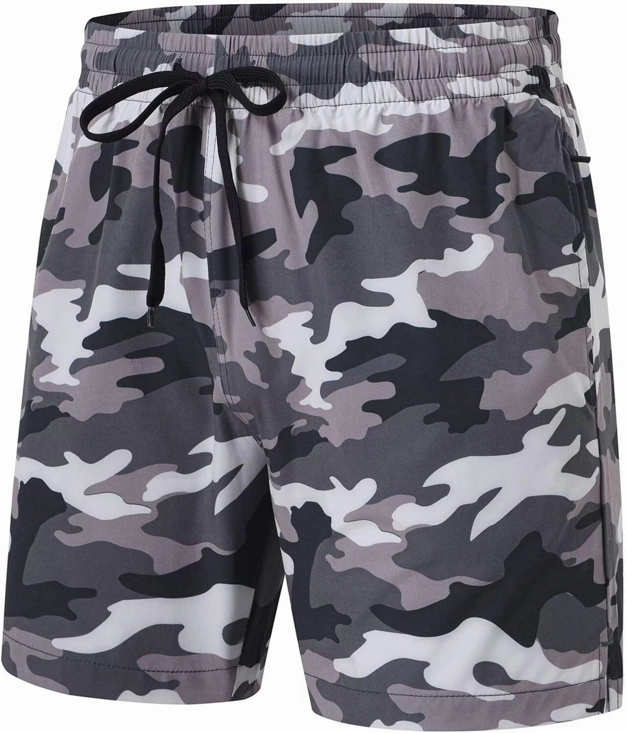 Tyhengta Men's Swim Trunks Quick Dry Beach Shorts with Zipper Pockets and Mesh Lining