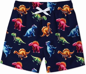 uideazone Boys Swim Trunks 3D Funny Print Surfing Board Shorts Quick Dry UPF 50  Swimsuit Beachwear with Mesh Lining 2-12T