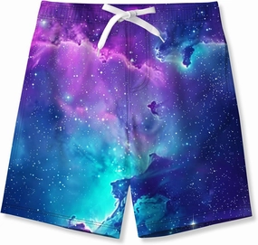 uideazone Boys Teens Swim Trunks Quick Dry Waterproof Surfing Board Shorts Drawstring Elastic Waist with Mesh Lining 5-14T