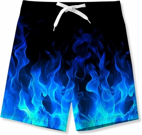 uideazone Boys Teens Swim Trunks Quick Dry Waterproof Surfing Board Shorts Drawstring Elastic Waist with Mesh Lining 5-14T