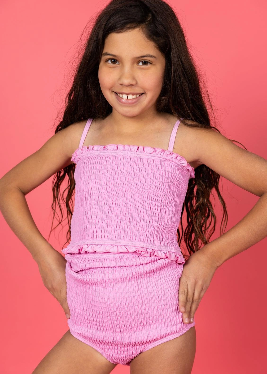 Ultimate Pink| Youth Smocked Bottoms