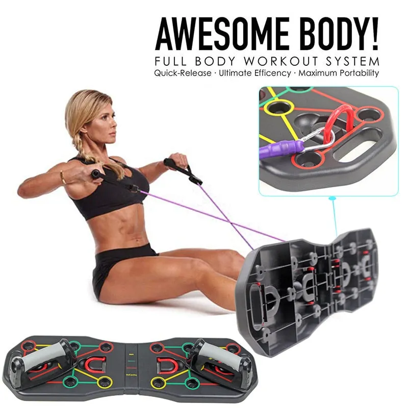 9 in 1 Push Up Board, Pre-workout powder, Parallettes, Cross trainer elliptical
