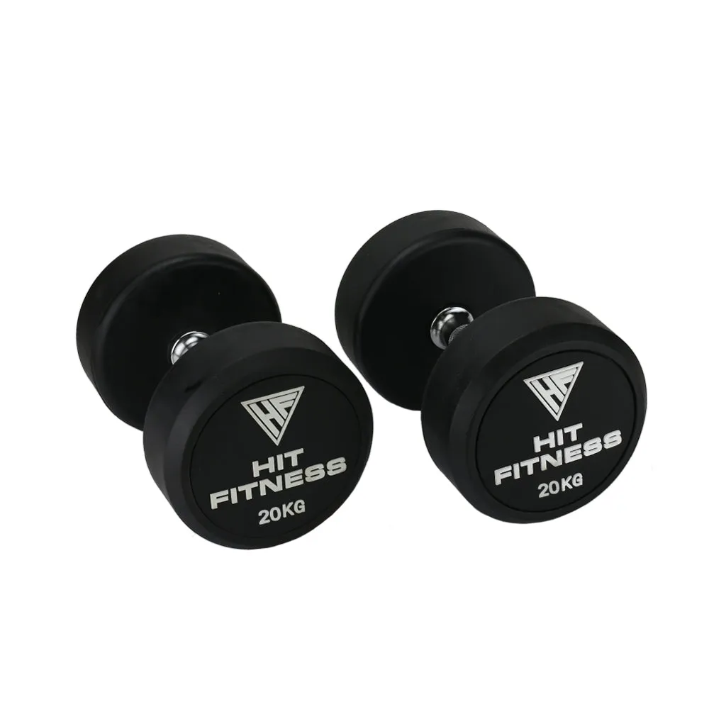 Unbeatable Combo Hit Fitness Round Rubber Dumbbells | 20kg Selling Fast, Center Drive