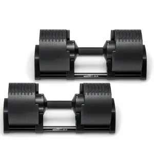 Unbeatable Combo SMRTFT Nobells - 5-80lb Adjustable Dumbbell Pair - Matte Black Too Good to Miss, Rack Attachments