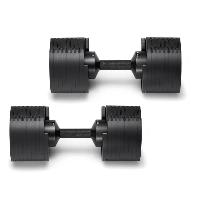 SMRTFT Nobells - 5-80lb Adjustable Dumbbell Pair - Matte Black, Commercial Rowers, Steppers, Weighted Vests