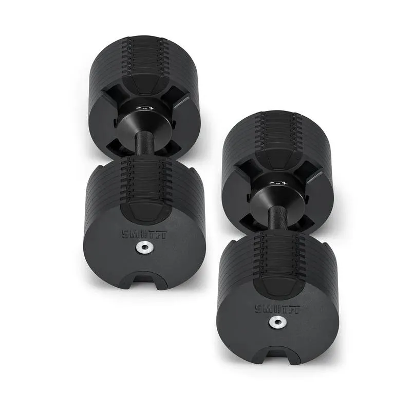 SMRTFT Nobells - 5-80lb Adjustable Dumbbell Pair - Matte Black, Theragun Prime, Olympic Frisbee Set, Compact gym equipment for small spaces