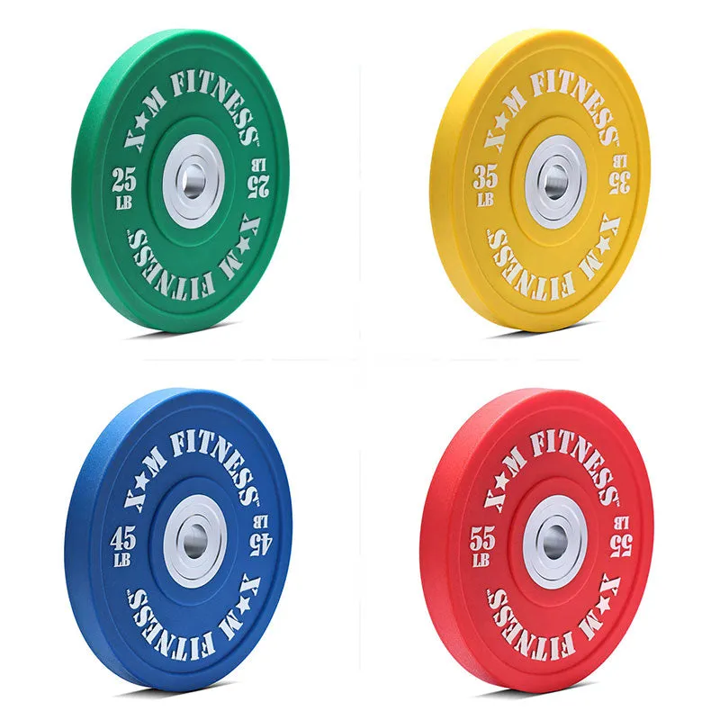 XM FITNESS Urethane Bumper Plate Set - 320lbs, Boxing,MMA