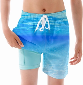 UNICOMIDEA Boys Swim Trunks Compression Liner Swimming Shorts Quick Dry Boxer Brief Swimwear 7-20 Years Bathing Suit