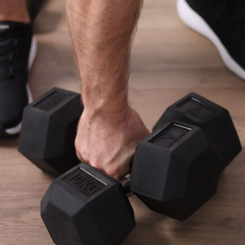 Home Gym Hex Dumbbells Pack - 9 Pairs | 5kg to 25kg, Steppers