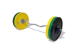 Unlock the Deal Physical Company PU Competition Bumper Plate Barbell Set - 68kg A Smarter Choice, Yoga strap with buckle