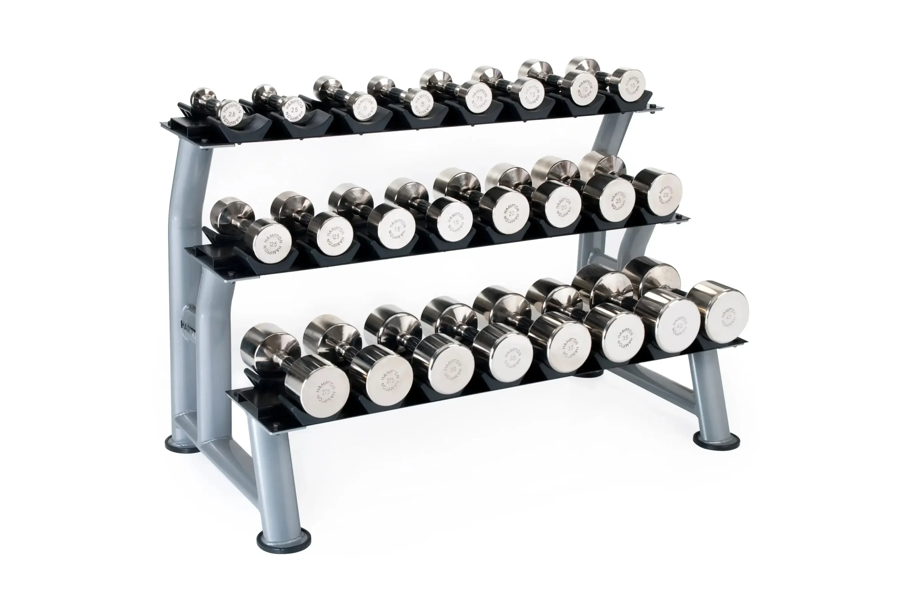 Hampton Chrome Dumbbells w/ Contour Grips, Rubber Hex Dumbbells, Rower, Speed Ropes