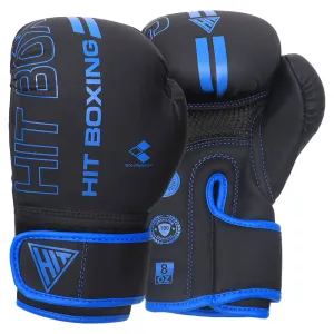 Upgrade Your Gear Hit Boxing Kaos PU Boxing Gloves (Black & Blue) Find Your Perfect Fit, Medicine Ball,Weight Ball, Upper Body Bikes, Olympic Frisbee Rack